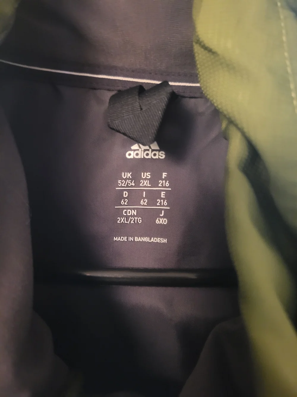 Adidas Green Hooded Climaproof Windbreaker Jacket